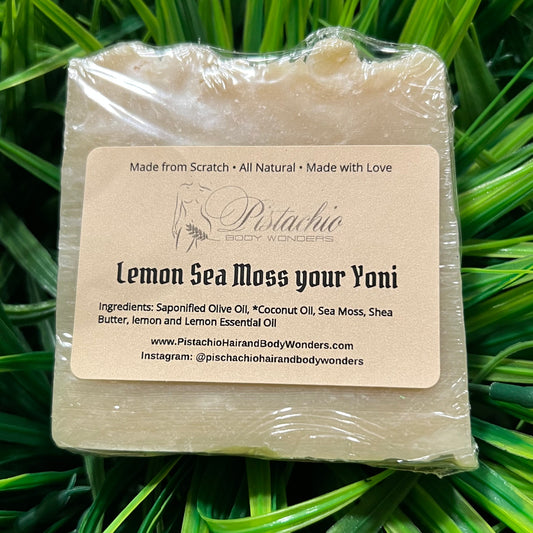 Lemon  Sea Moss your Yoni  Soap Bar